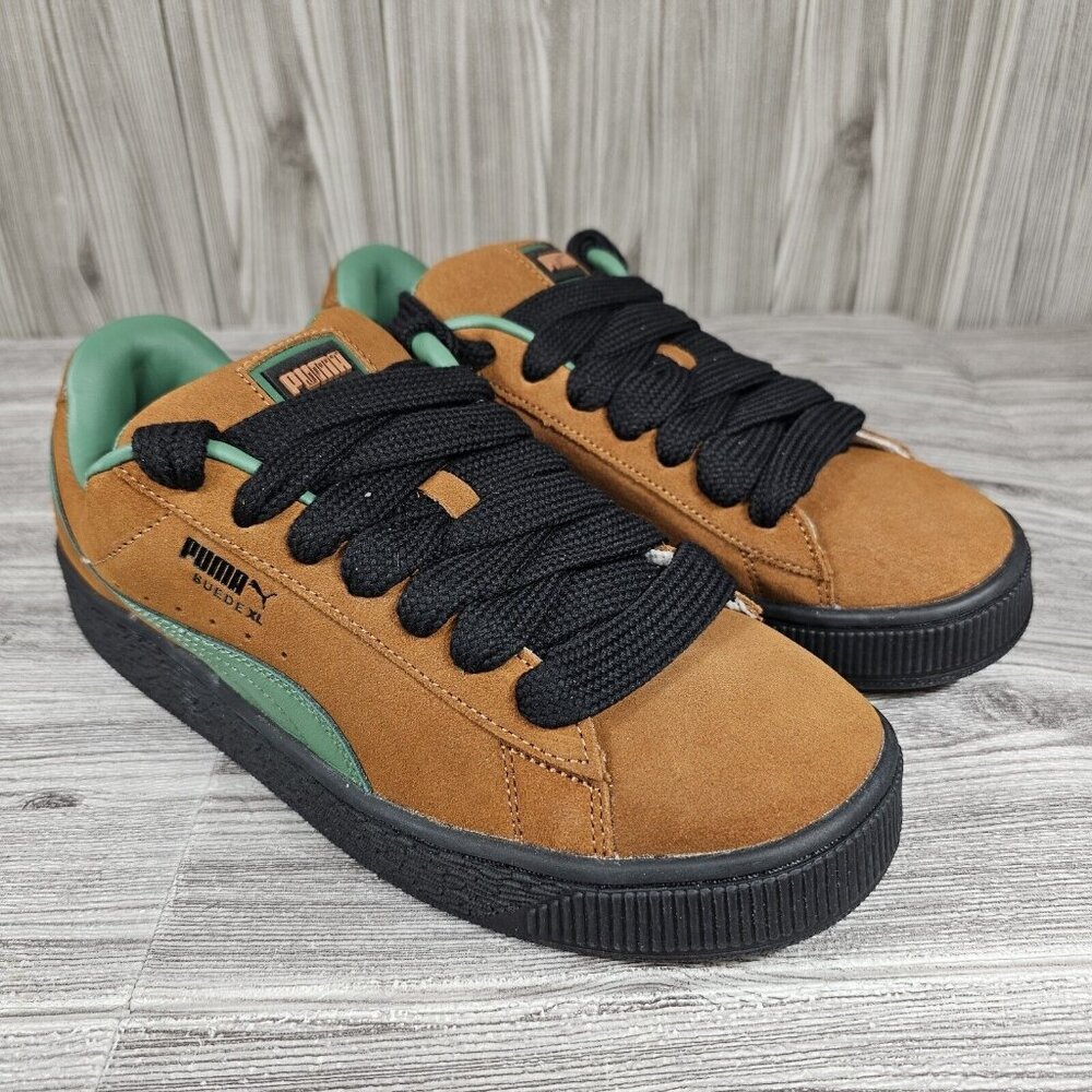 Puma Suede XL Teak Deep Forest/Brown/Green - Casual - 395205-15 - Men's Size 8.5